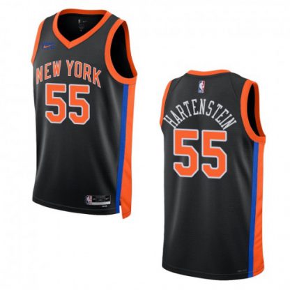 New York New York Knicks #55 Isaiah Hartens Unisex Nike Black 2022-23 Swingman Jersey - City Edition
