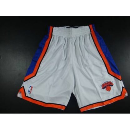 New York New York Knicks White NBA Shorts