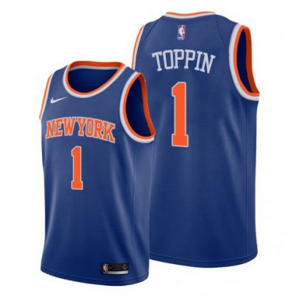Nike New York Knicks #1 Obi Toppin Blue Women's NBA Swingman Icon Edition Jersey