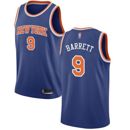 Nike New York Knicks #9 R.J. Barrett Blue Icon Edition NBA Swingman Jersey