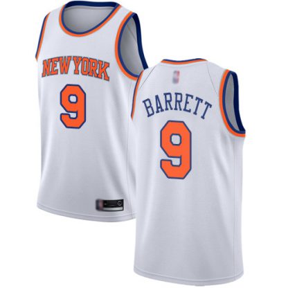 Nike New York Knicks #9 R.J. Barrett White Women's NBA Swingman Association Edition Jersey