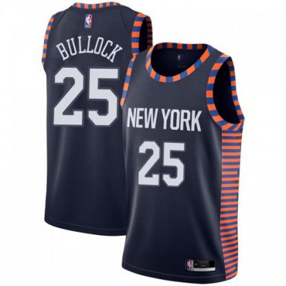 Nike New York Knicks #25 Reggie Bullock Navy NBA Swingman City Edition 2018/19 Jersey