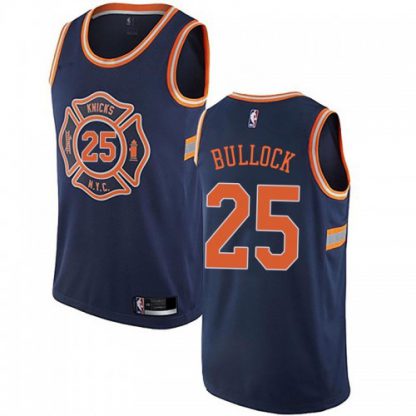 Nike New York Knicks #25 Reggie Bullock Navy Youth NBA Swingman City Edition Jersey