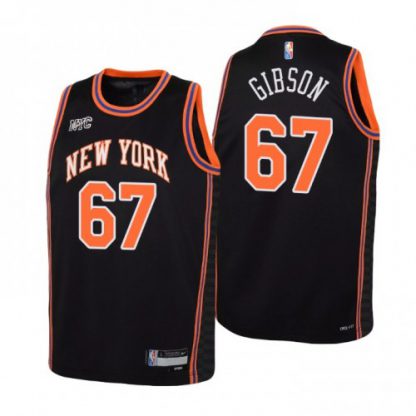 New York New York Knicks #67 Taj Gibson Youth Nike Black 2021/22 Swingman Jersey - City Edition