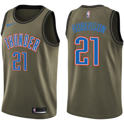 Nike Oklahoma City Thunder #21 Andre Roberson Green Salute to Service Youth NBA Swingman Jersey