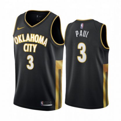 Nike Oklahoma City Thunder #3 Chris Paul Black 2019-20 City Edition Swingman NBA Jersey