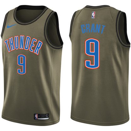 Nike Oklahoma City Thunder #9 Jerami Grant Green Salute to Service Youth NBA Swingman Jersey