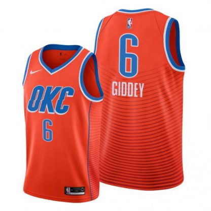 Oklahoma City Oklahoma City Thunder #6 Josh Giddey Orange NBA Swingman Statement Edition 2019/2020 Jersey