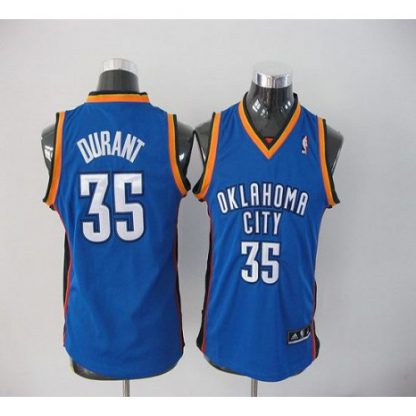 Oklahoma City Thunder #35 Kevin Durant Blue Stitched Youth NBA Jersey