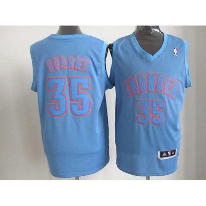 Oklahoma City Thunder #35 Kevin Durant Blue Big Color Fashion Stitched NBA Jersey