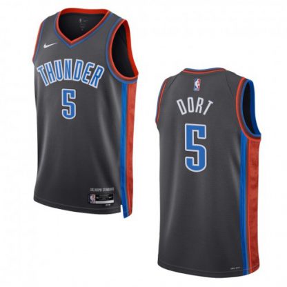 Oklahoma City Oklahoma City Thunder #5 Luguentz Dort Unisex Nike Gray 2022-23 Swingman Jersey - City Edition