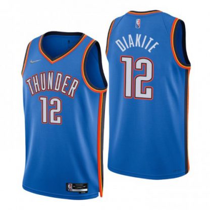 Nike Oklahoma City Thunder #12 Mamadi Diakite Blue Men's 2021-22 NBA 75th Anniversary Diamond Swingman Jersey - Icon Edition