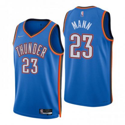 Nike Oklahoma City Thunder #23 Tre Mann Blue Men's 2021-22 NBA 75th Anniversary Diamond Swingman Jersey - Icon Edition