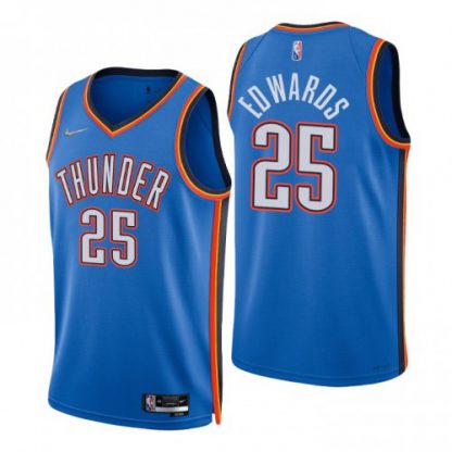Nike Oklahoma City Thunder #25 Rob Edwards Blue Men's 2021-22 NBA 75th Anniversary Diamond Swingman Jersey - Icon Edition