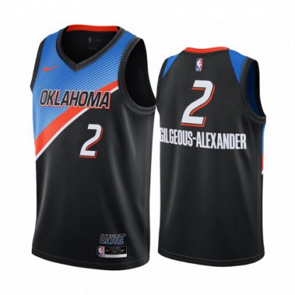 Nike Oklahoma City Thunder #2 Shai Gilgeous-Alexander Black Youth NBA Swingman 2020-21 City Edition Jersey
