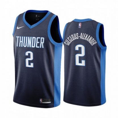 Oklahoma City Oklahoma City Thunder #2 Shai Gilgeous-Alexander Navy Youth NBA Swingman 2020-21 Earned Edition Jersey