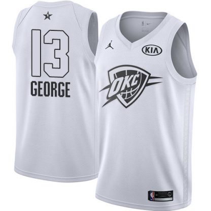 Nike Oklahoma City Thunder #13 Paul George White Youth NBA Jordan Swingman 2018 All-Star Game Jersey