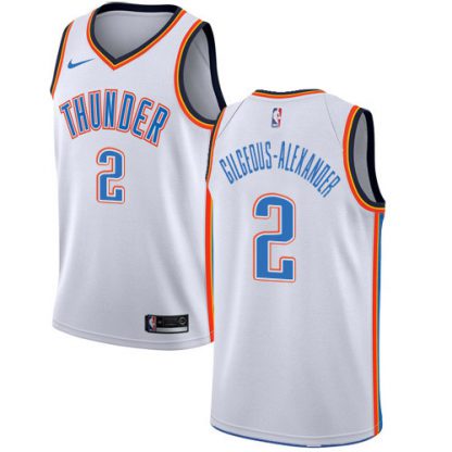 Nike Oklahoma City Thunder #2 Shai Gilgeous-Alexander White NBA Swingman Association Edition Jersey