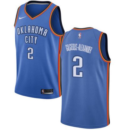 Nike Oklahoma City Thunder #2 Shai Gilgeous-Alexander Blue NBA Swingman Icon Edition Jersey
