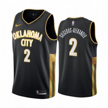Nike Oklahoma City Thunder #2 Shai Gilgeous-Alexander Black 2019-20 City Edition Swingman NBA Jersey