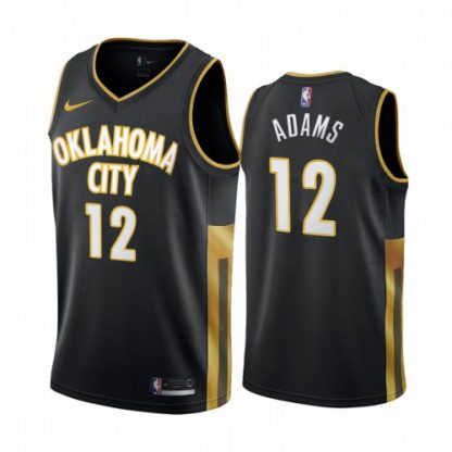 Nike Oklahoma City Thunder #12 Steven Adams Black 2019-20 City Edition Swingman NBA Jersey