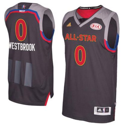 Oklahoma City Thunder #0 Russell Westbrook Charcoal 2017 All-Star Stitched NBA Jersey