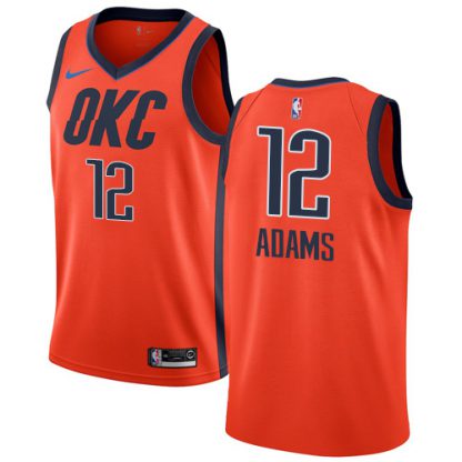 Nike Oklahoma City Thunder #12 Steven Adams Orange NBA Swingman Earned Edition Jersey