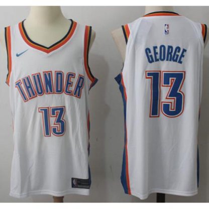 Nike Oklahoma City Thunder #13 Paul George White NBA Swingman Association Edition Jersey