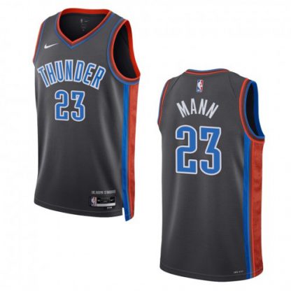 Oklahoma City Oklahoma City Thunder #23 Tre Mann Unisex Nike Gray 2022-23 Swingman Jersey - City Edition