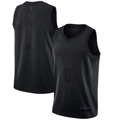 Nike Oklahoma City Thunder #0 Russell Westbrook Black NBA MVP Swingman Jersey