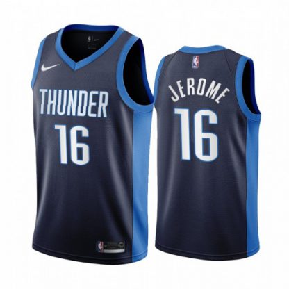 Oklahoma City Oklahoma City Thunder #16 Ty Jerome Navy Women's NBA Swingman 2020-21 Earned Edition Jersey