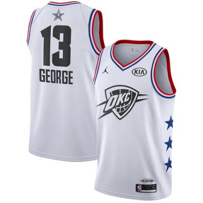 Nike Oklahoma City Thunder #13 Paul George White Women's NBA Jordan Swingman 2019 All-Star Game Jersey