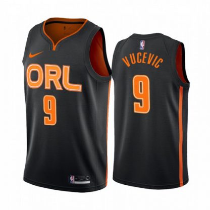 Nike Orlando Magic #9 Nikola Vucevic Men's 2019-20 Black City Edition NBA Jersey