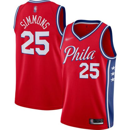 Nike Philadelphia 76ers #25 Ben Simmons Red NBA Swingman Statement Edition 2019/2020 Jersey