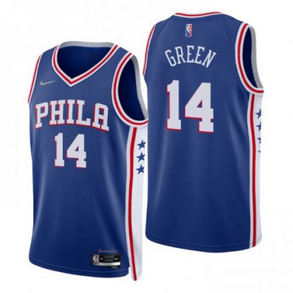Nike Philadelphia 76ers #14 Danny Green Royal Men's 2021-22 NBA 75th Anniversary Diamond Swingman Jersey - Icon Edition