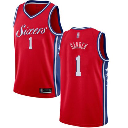 Nike Philadelphia 76ers #1 James Harden Red Youth NBA Swingman Statement Edition Jersey