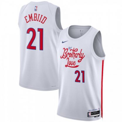 Philadelphia Philadelphia 76ers #21 Joel Embiid Unisex Nike White 2022-23 Swingman Jersey - City Edition