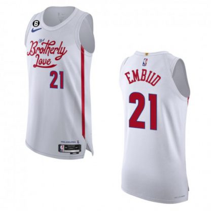 Philadelphia Philadelphia 76ers #21 Joel Embiid Nike White 2022-23 Authentic Jersey - City Edition
