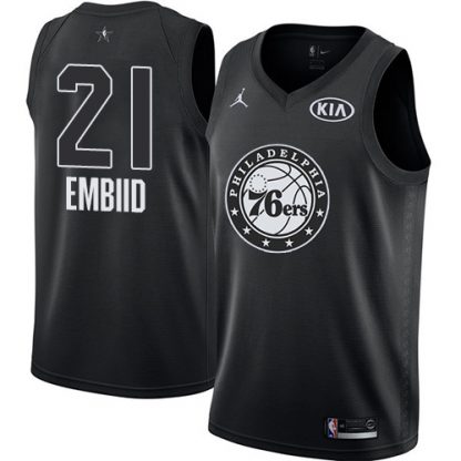 Nike Philadelphia 76ers #21 Joel Embiid Black Youth NBA Jordan Swingman 2018 All-Star Game Jersey