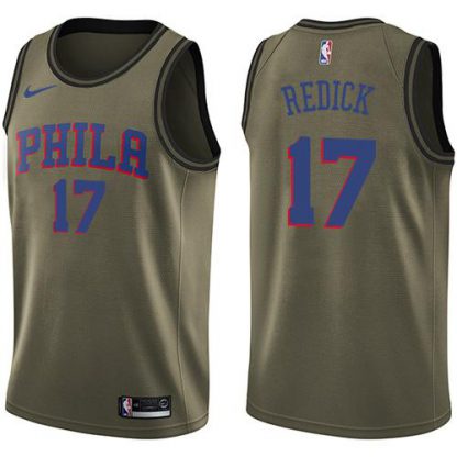 Nike Philadelphia 76ers #17 JJ Redick Green Salute to Service Youth NBA Swingman Jersey