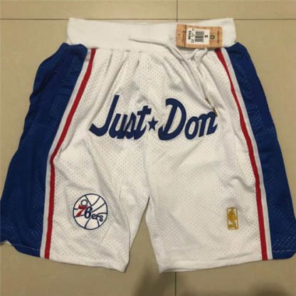 Philadelphia Philadelphia 76ers Just Don Hardwood Classics Swingman Shorts White