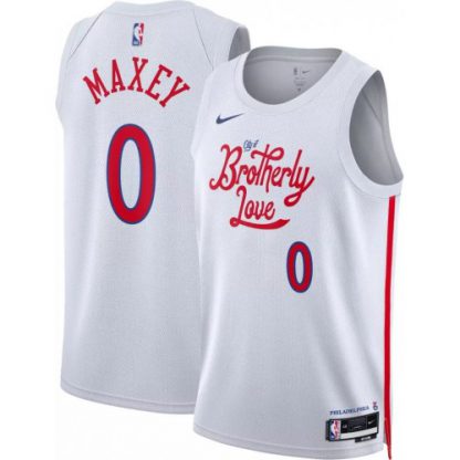 Philadelphia Philadelphia 76ers #0 Tyrese Maxey Unisex Nike White 2022-23 Swingman Jersey - City Edition