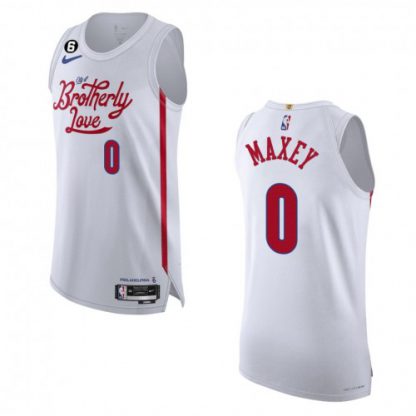 Philadelphia Philadelphia 76ers #0 Tyrese Maxey Nike White 2022-23 Authentic Jersey - City Edition