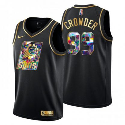Phoenix Phoenix Suns #99 Jae Crowder Men's Golden Edition Diamond Logo 2021/22 Swingman Jersey - Black