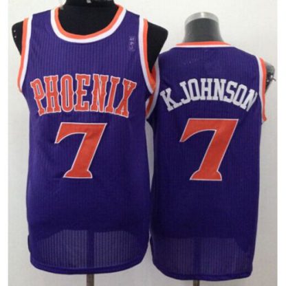 Phoenix Suns #7 Kevin Johnson Purple New Throwback Stitched NBA Jersey