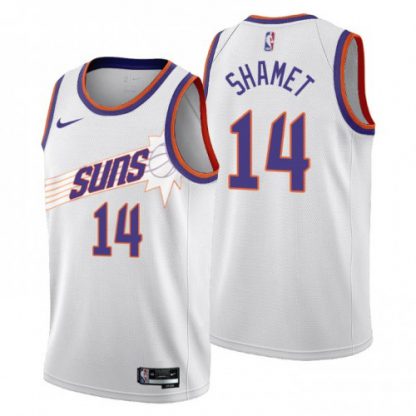 Nike Phoenix Suns #14 Landry Shamet Men's 2022-23 City Edition NBA Jersey - Cherry Blossom White