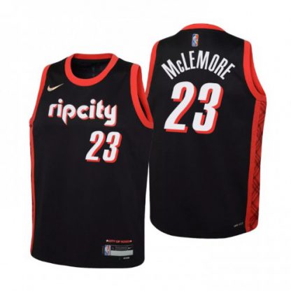 Portland Portland Trail Blazers #23 Ben Mclemore Youth Nike Black 2021/22 Swingman Jersey - City Edition
