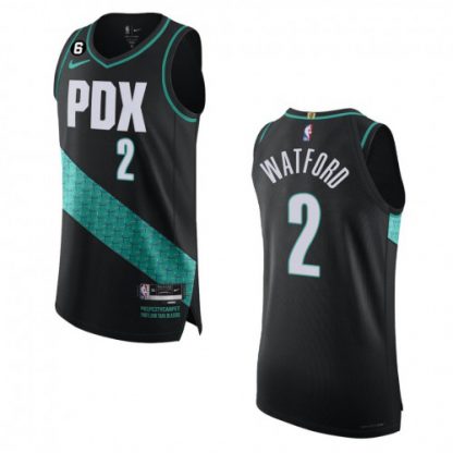 Portland Portland Trail Blazers #2 Trendon Watford Nike Black 2022-23 Authentic Jersey - City Edition