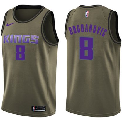 Nike Sacramento Kings #8 Bogdan Bogdanovic Green NBA Swingman Salute to Service Jersey