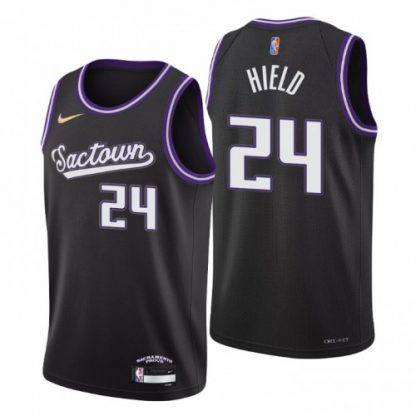 Sacramento Sacramento Kings #24 Buddy Hield Men's Nike Black 2021/22 Swingman NBA Jersey - City Edition